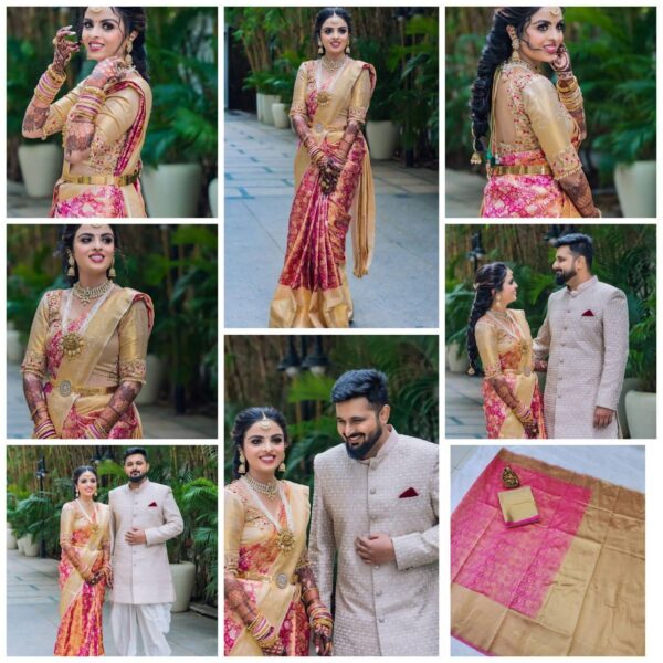 Bridal Designer Border Silk Pink Saree
