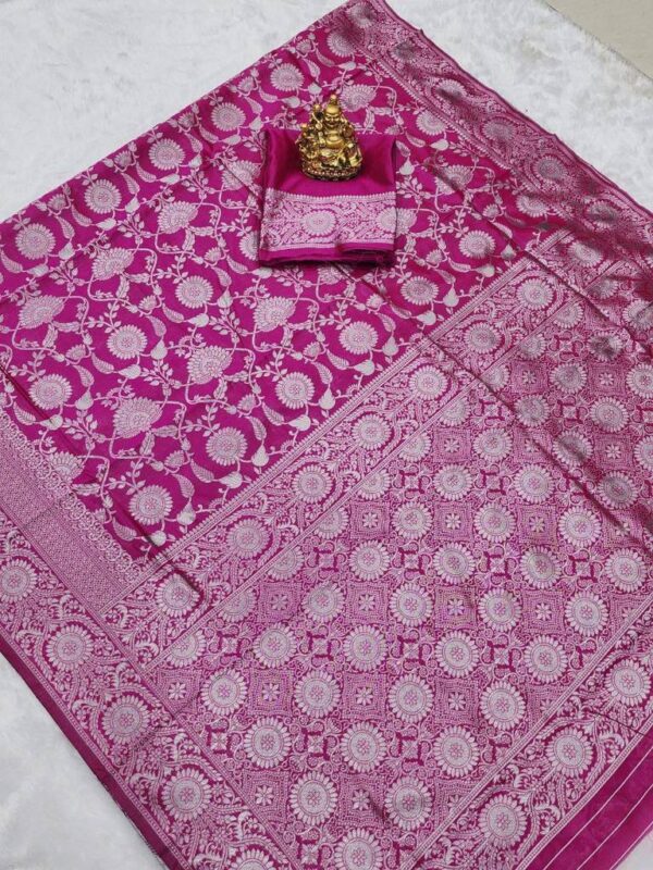 Designer Banarasi Wedding Purple Saree