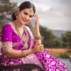 Designer Banarasi Wedding Purple Saree