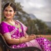 Designer Banarasi Wedding Purple Saree