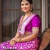 Designer Banarasi Wedding Purple Saree