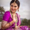 Designer Banarasi Wedding Purple Saree