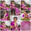 Designer Banarasi Wedding Purple Saree