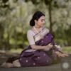 Wedding Traditional Silk Purple Saree