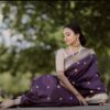 Wedding Traditional Silk Purple Saree