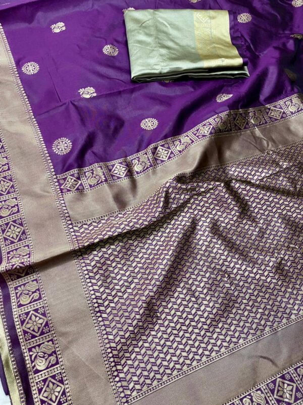 Wedding Traditional Silk Purple Saree