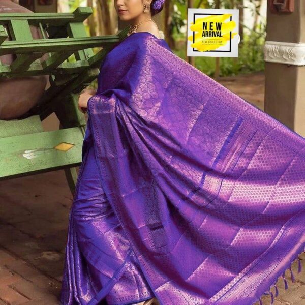 Designer Banarasi Silk Blue Saree