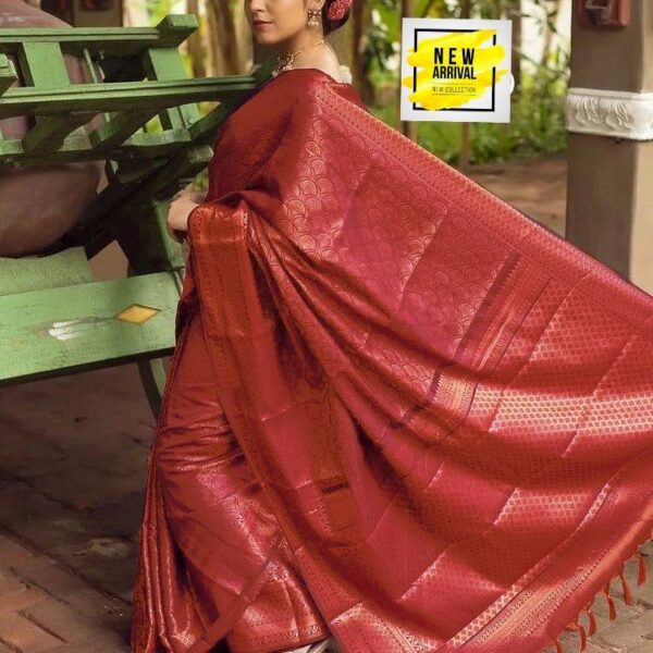 Bollywood Wedding Silk Maroon Saree