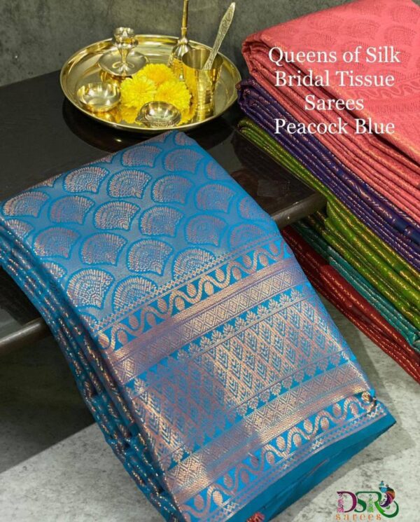 Wedding Party Silk Sky Blue Saree