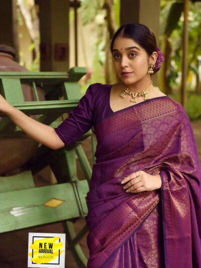 Banarasi Wedding Purple Saree