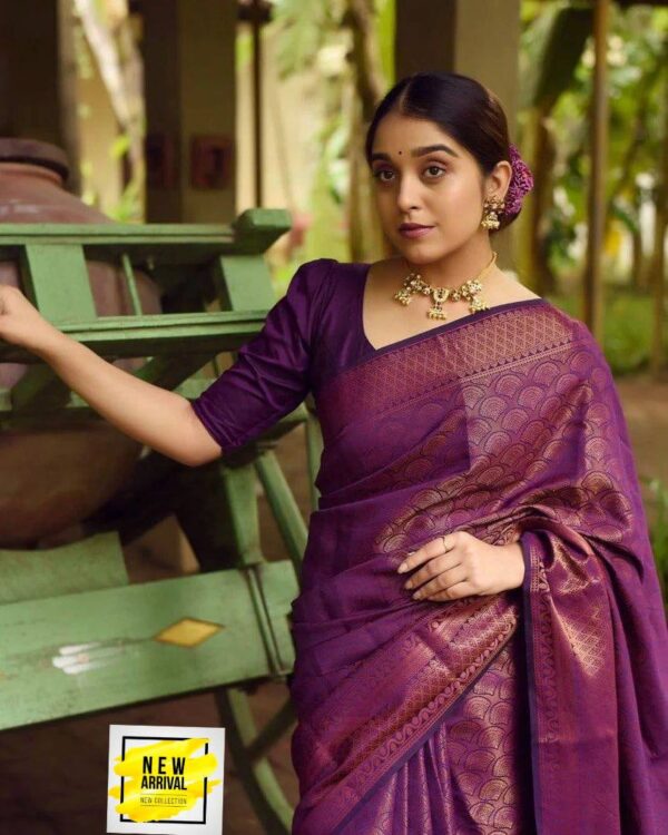 Banarasi Wedding Purple Saree