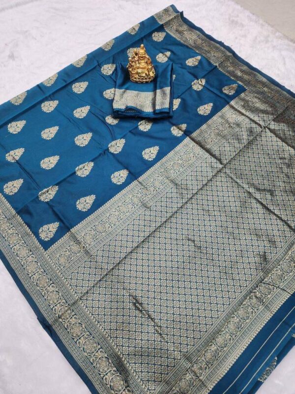 Traditional Banarasi Blue Saree