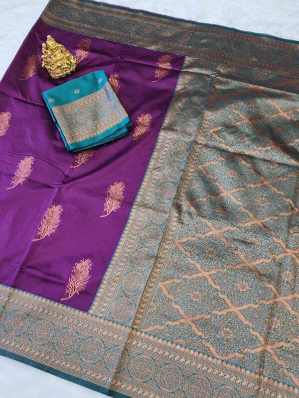 Banarasi Wedding Silk Purple Saree