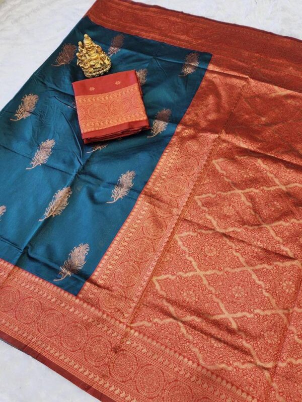 Bollywood Banarasi Sky Blue Saree