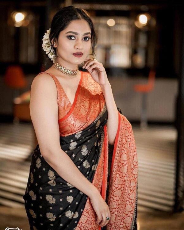 Black Saree For Stylish Party Function