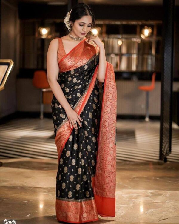 Black Saree For Stylish Party Function