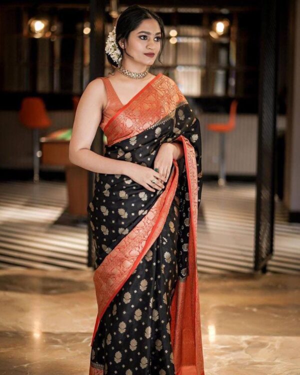 Black Saree For Stylish Party Function