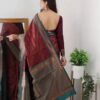 Traditional Banarasi Maroon Saree