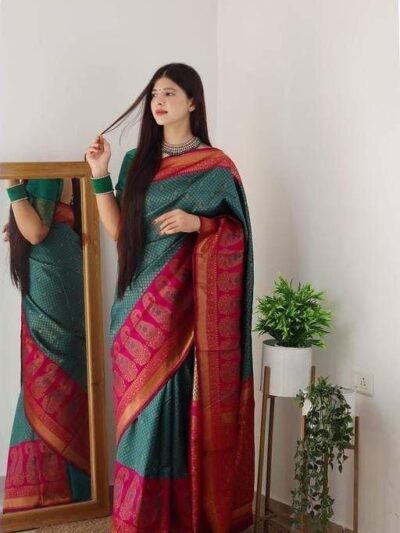 Wedding Sky Blue Saree