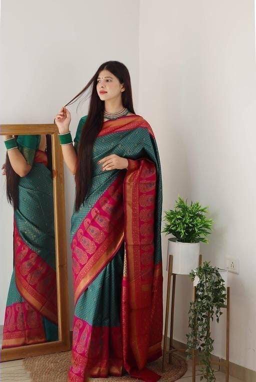 Wedding Sky Blue Saree