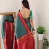 Sky Blue Saree with Pink Designer Border