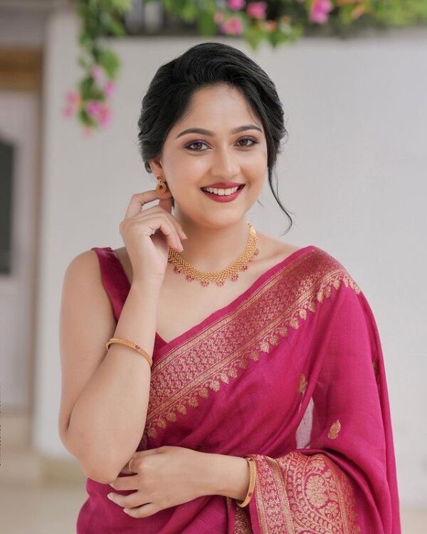 Banarasi Formal Silk Pink Saree