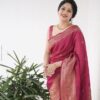 Banarasi Formal Silk Pink Saree