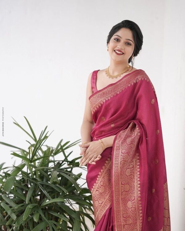 Banarasi Formal Silk Pink Saree