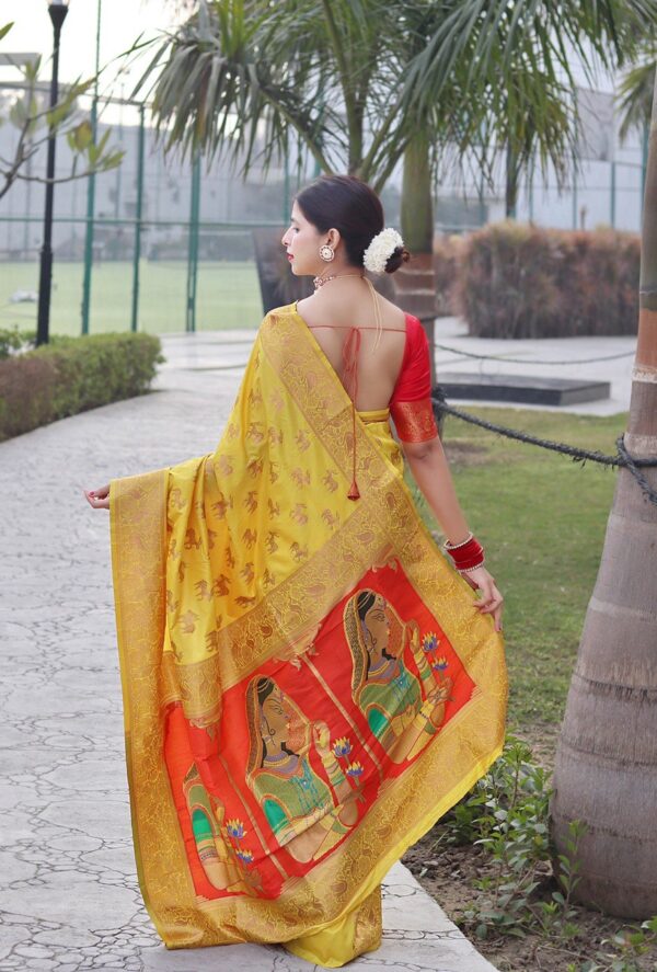 Banarasi Wedding Yellow Saree