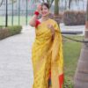 Banarasi Wedding Yellow Saree