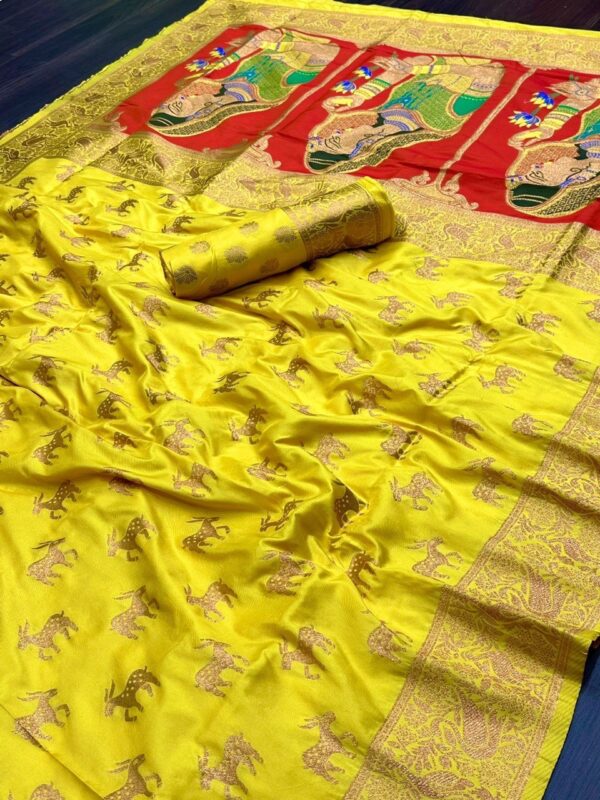 Banarasi Wedding Yellow Saree