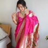 Designer Wedding Banarasi Pink Saree