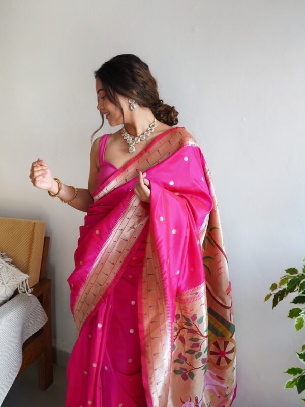Designer Wedding Banarasi Pink Saree
