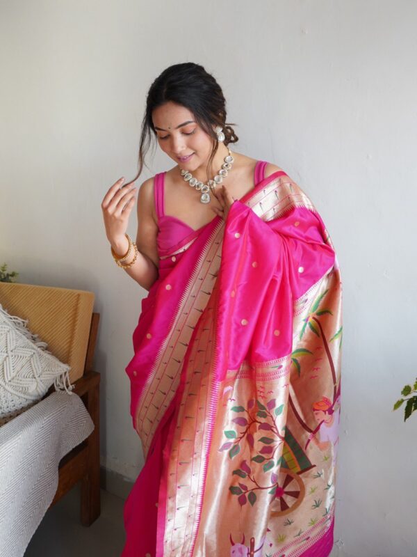 Designer Wedding Banarasi Pink Saree