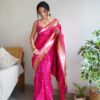 Designer Wedding Banarasi Pink Saree