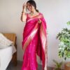 Designer Wedding Banarasi Pink Saree