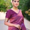 Designer Banarasi Purple Saree