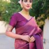 Designer Banarasi Purple Saree