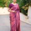 Designer Banarasi Purple Saree