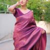 Designer Banarasi Purple Saree