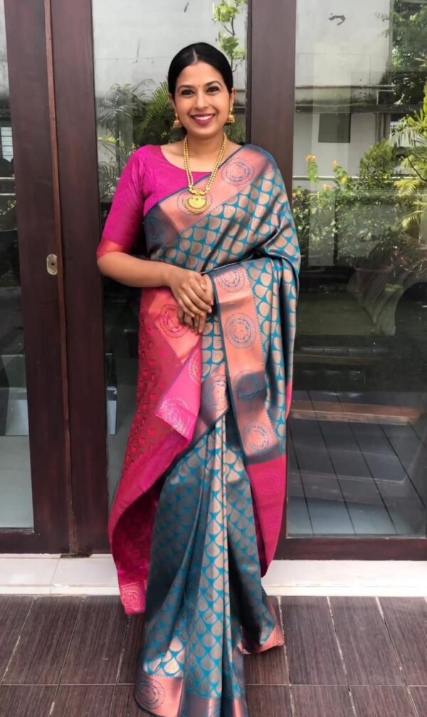 Bollywood Stylish Sky Blue Saree
