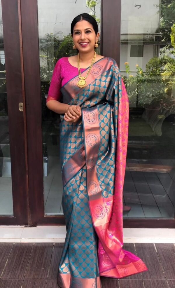 Bollywood Stylish Sky Blue Saree