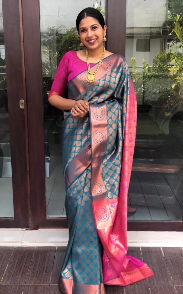 Bollywood Stylish Sky Blue Saree