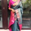 Bollywood Stylish Sky Blue Saree