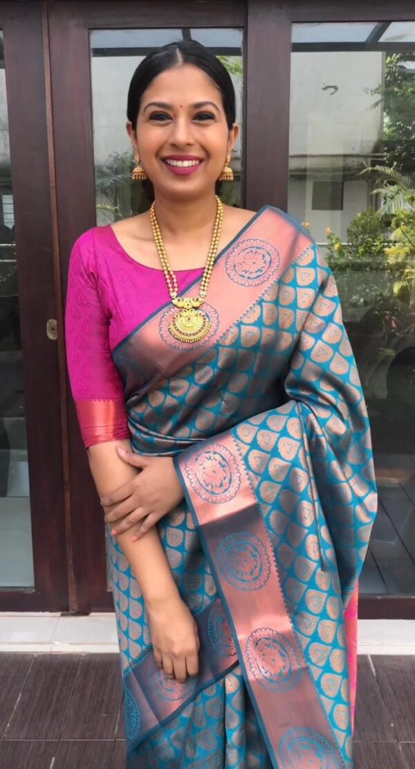 Bollywood Stylish Sky Blue Saree
