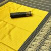 Black Border Banarasi Yellow Saree
