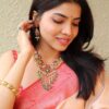 Banarasi White Saree with Pink Border