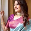 Bollywood Fancy Silk Sky Blue Saree