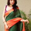 Traditional Banarasi Green Saree