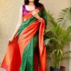 Traditional Banarasi Green Saree
